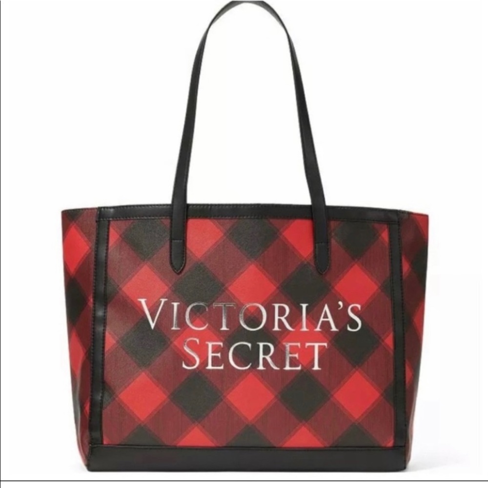 Victoria’s Secret Buffalo plaid tote bag